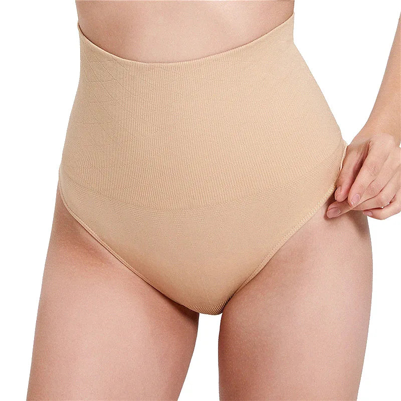 String gainant taille haute pour femme – Culotte sculptante, sous-vêtement amincissant, rehausseur de fesses, gaine ventre plat, shapewear affineur de silhouette