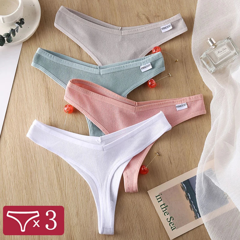 culottes en coton pour femmes – Strings sexy taille basse, culottes brésiliennes, lingerie pour femmes, sous-vêtements respirants et intimes en bikini.