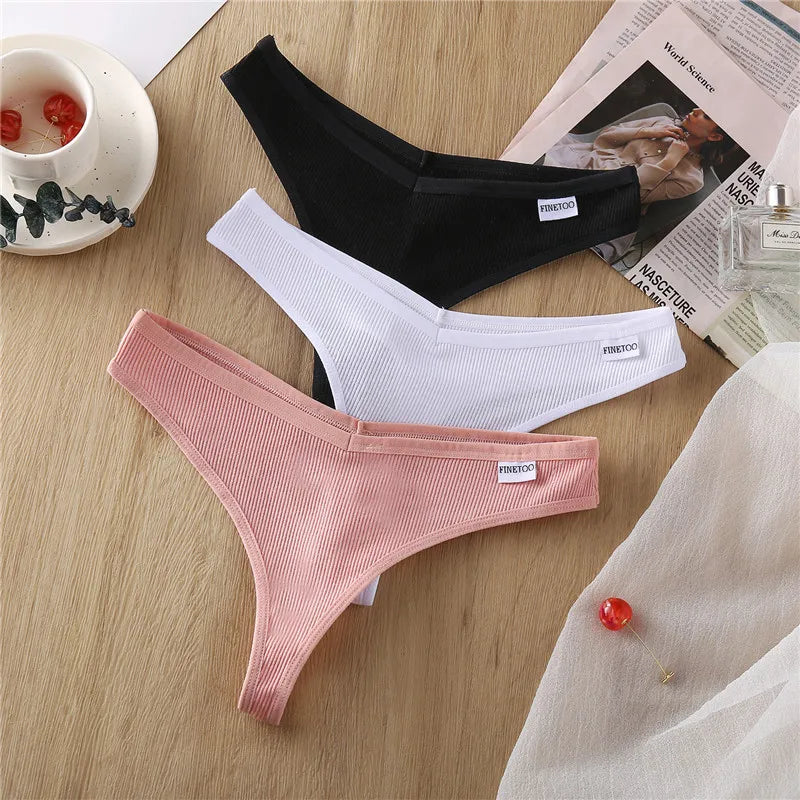 culottes en coton pour femmes – Strings sexy taille basse, culottes brésiliennes, lingerie pour femmes, sous-vêtements respirants et intimes en bikini.