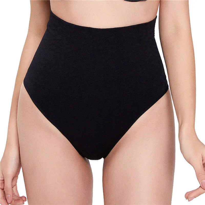 String gainant taille haute pour femme – Culotte sculptante, sous-vêtement amincissant, rehausseur de fesses, gaine ventre plat, shapewear affineur de silhouette