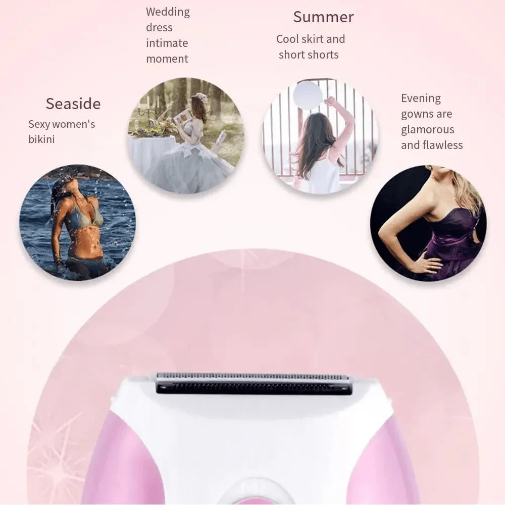 Rasoir rechargeable pour femmes – Épilateur sans fil, machine de retrait des poils du visage, tondeuse pour bikini, rasoir électrique pour les jambes