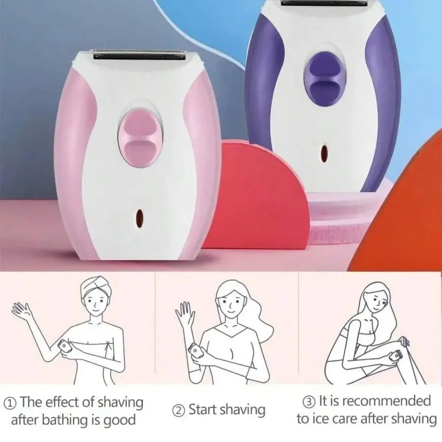 Rasoir rechargeable pour femmes – Épilateur sans fil, machine de retrait des poils du visage, tondeuse pour bikini, rasoir électrique pour les jambes