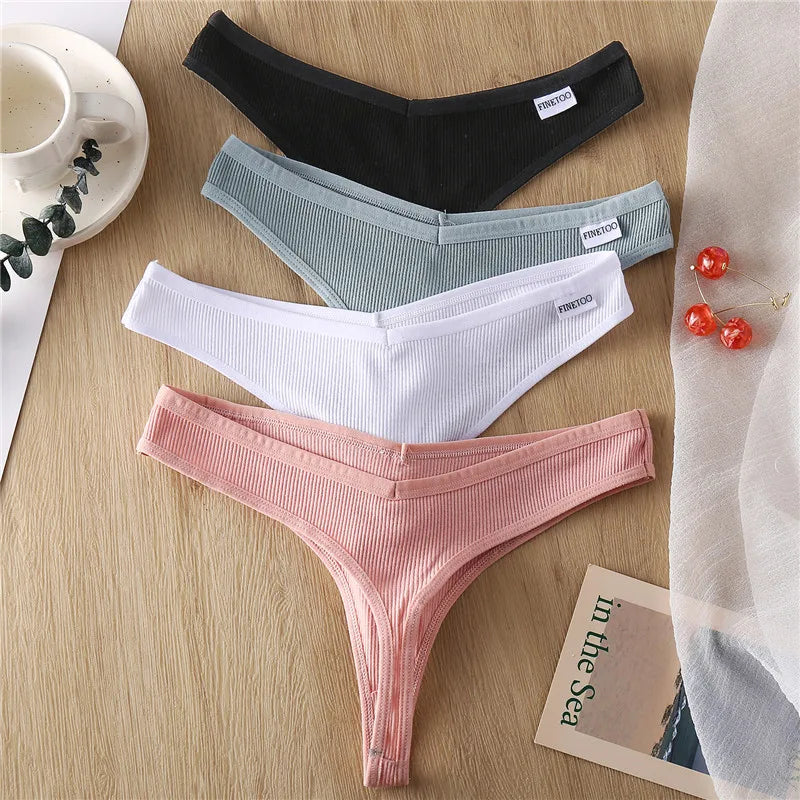 culottes en coton pour femmes – Strings sexy taille basse, culottes brésiliennes, lingerie pour femmes, sous-vêtements respirants et intimes en bikini.