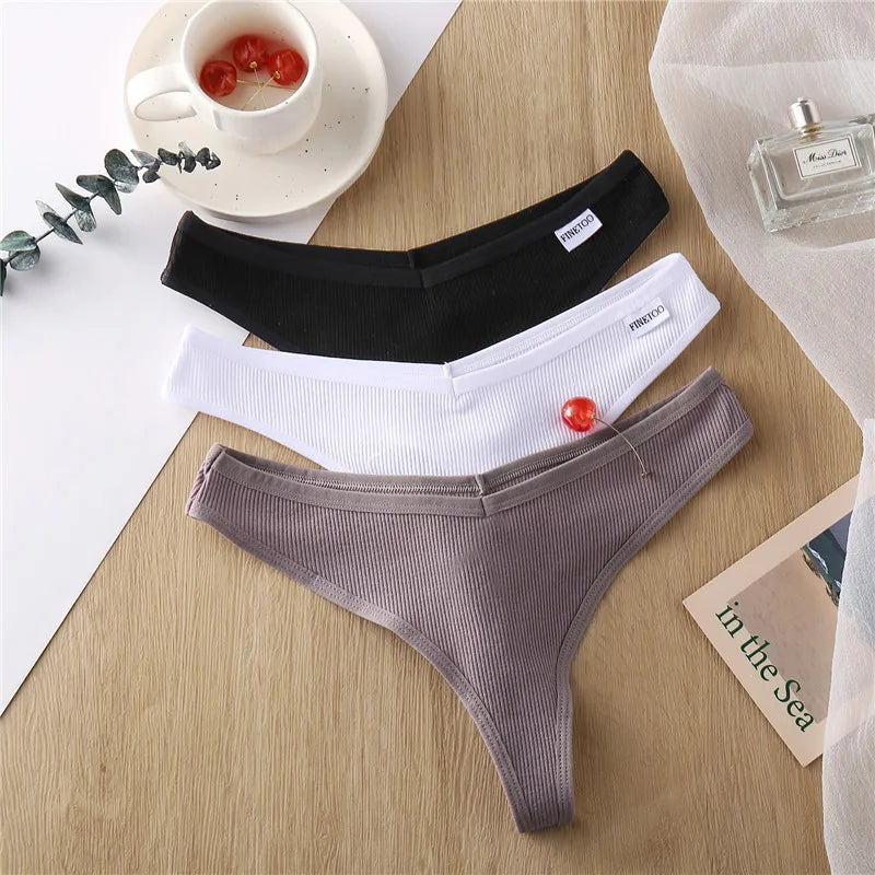 culottes en coton pour femmes – Strings sexy taille basse, culottes brésiliennes, lingerie pour femmes, sous-vêtements respirants et intimes en bikini.