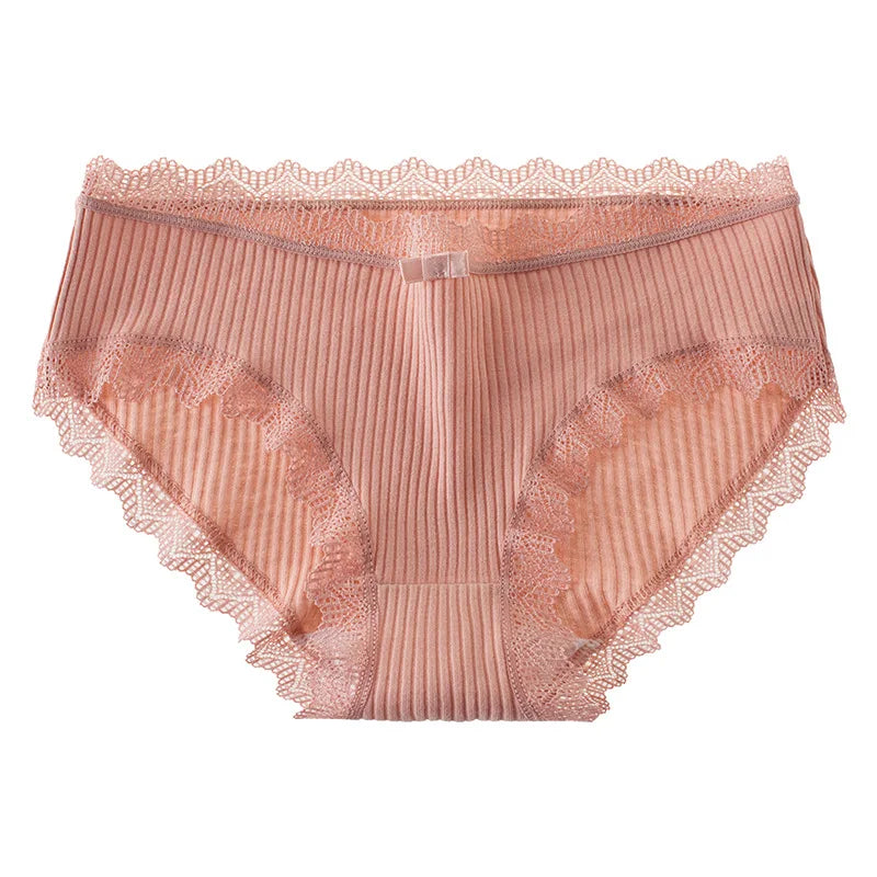 culottes en dentelle avec bordure ondulée, sous-vêtements élastiques confortables et respirants, lingerie et sous-vêtements pour femmes.