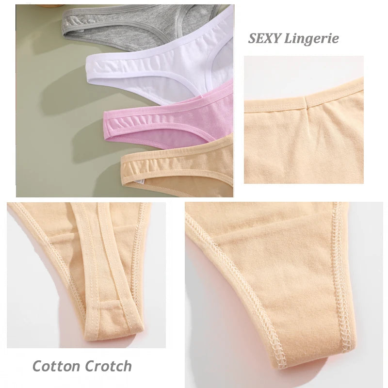 strings en coton pour femme – Sous-vêtements sexy taille basse, ultra-fins et sans couture, culottes G-string douces et invisibles