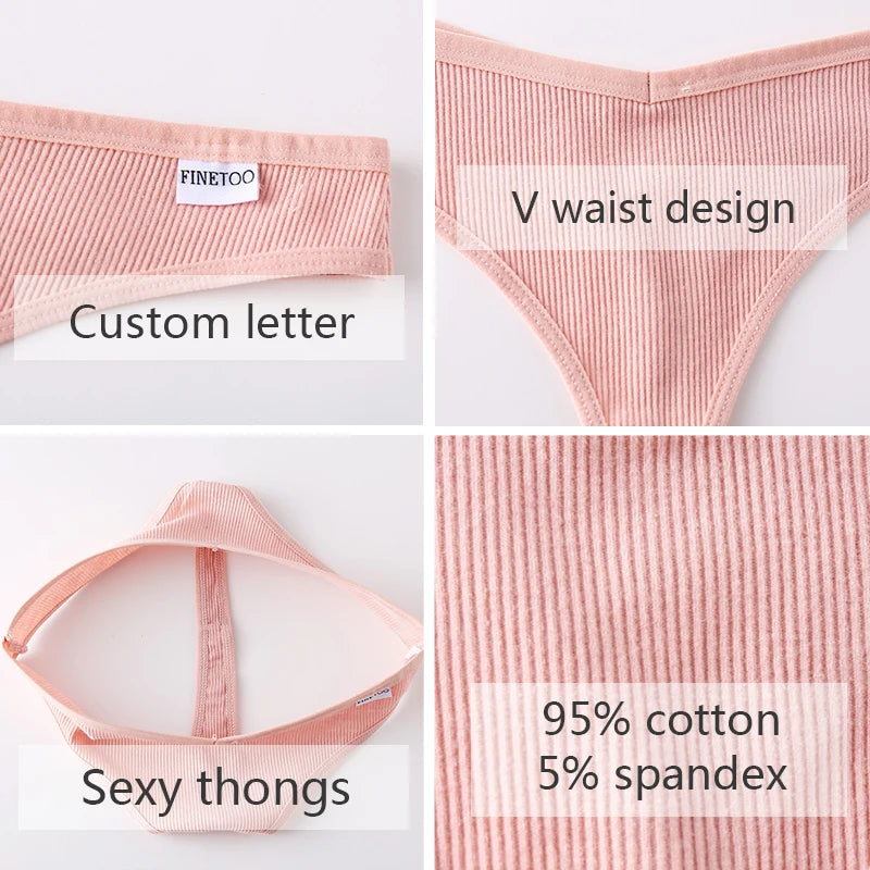 culottes en coton pour femmes – Strings sexy taille basse, culottes brésiliennes, lingerie pour femmes, sous-vêtements respirants et intimes en bikini.