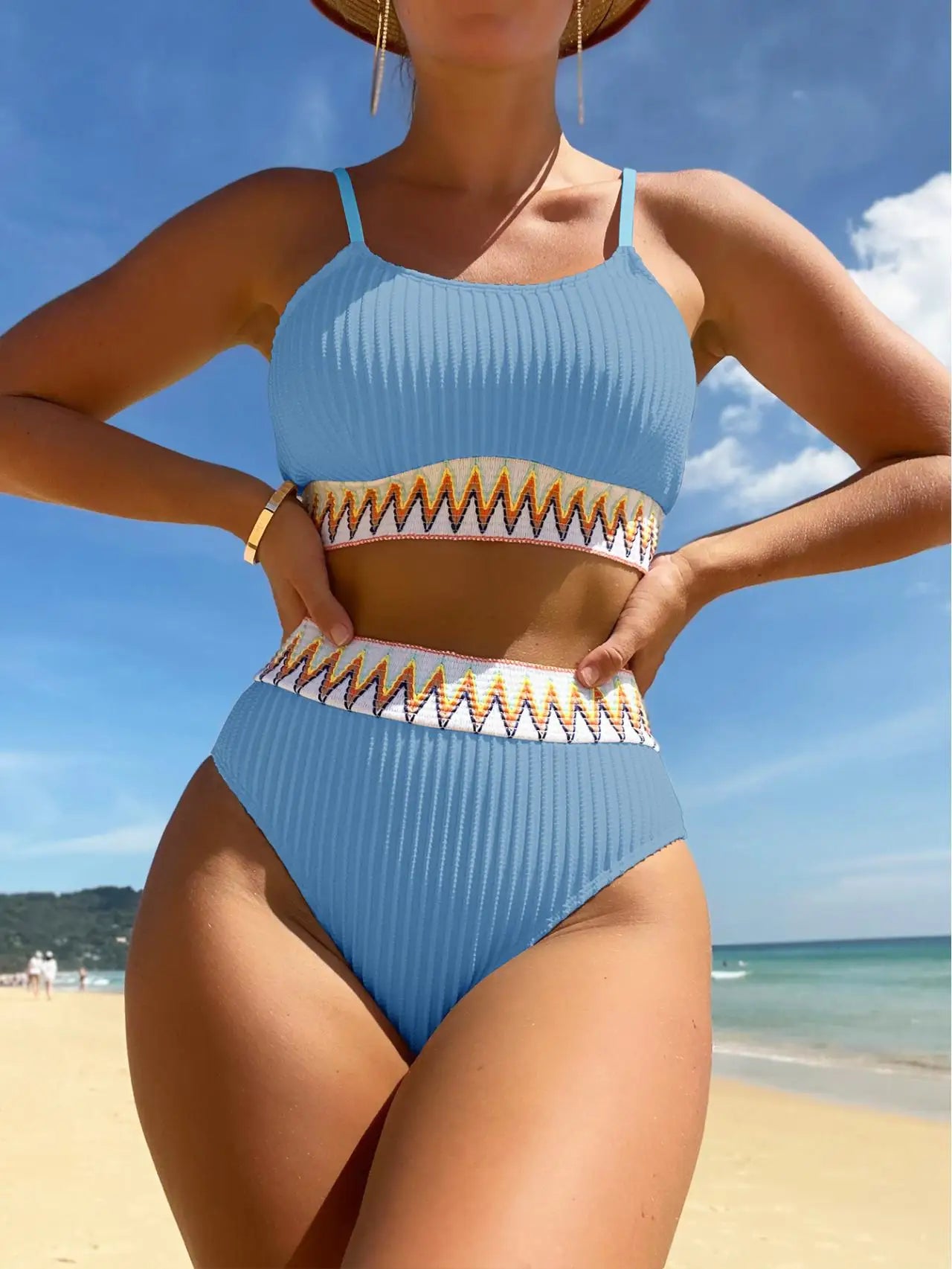 Sexy Bikinis 2025 Women Halter Brazilian Bikini Set Female Pleated Swimsuit New Triangle Swimwear Beach Wear Bathing Suit