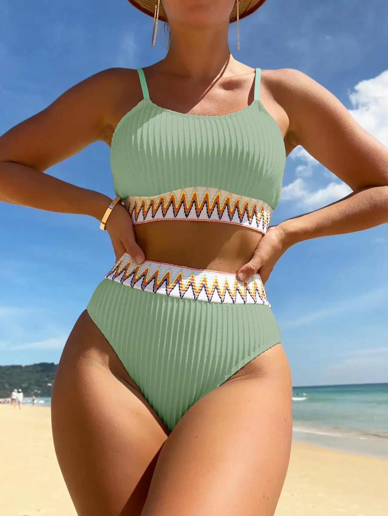 Sexy Bikinis 2025 Women Halter Brazilian Bikini Set Female Pleated Swimsuit New Triangle Swimwear Beach Wear Bathing Suit